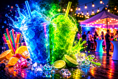 Slushy-Stand auf einer Firmenfeier