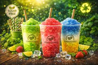 Nachhaltige Becher und Trinkhalme