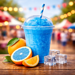 Blaue Orange Slushy